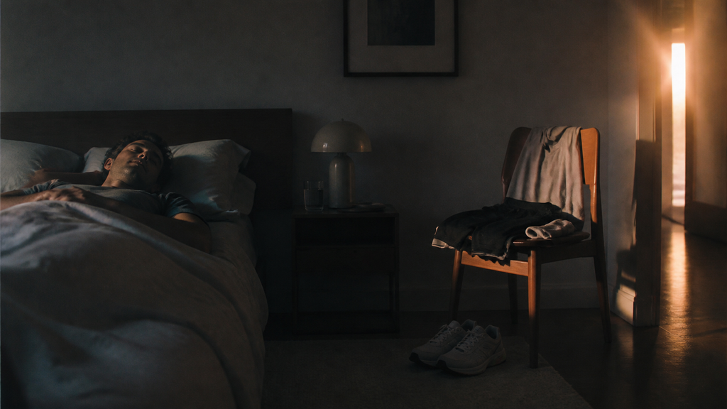 Training clothes prepared while an athlete gets enough sleep