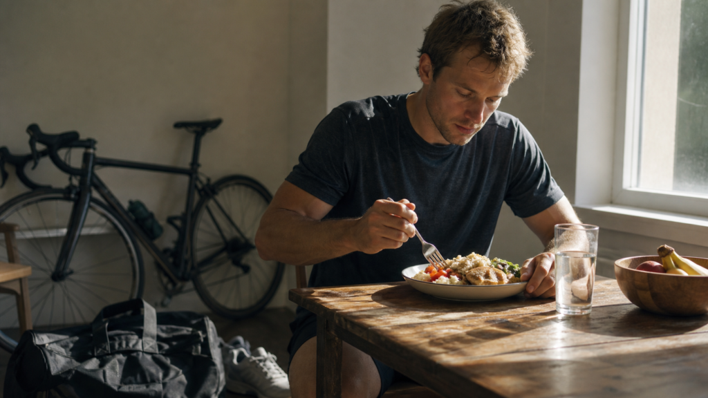 Balanced meals and training habits that support male health